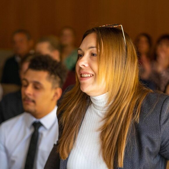 Woman smiling